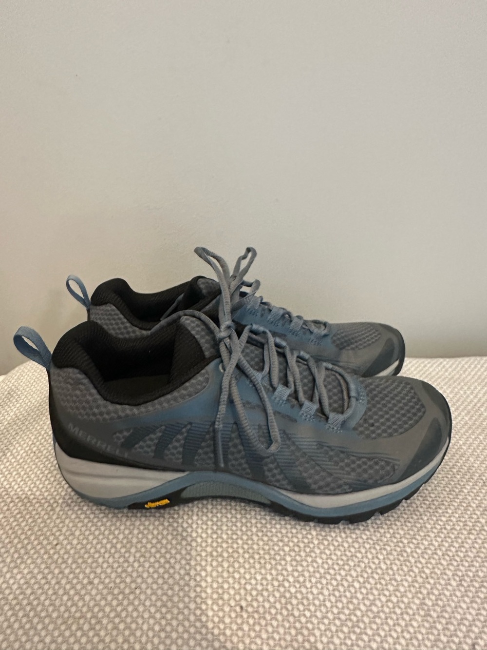Merrell Women's 7.5 Siren Edge 3 Waterproof Hiking Shoes Gray Blue Outdoor Gorp